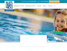 Tablet Screenshot of poolsbybluehaven.com